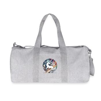 Fantasy Licorne Galaxy Swirl Design - Sac de sport en toile recyclée Stanley/Stella - gris chiné - Devant