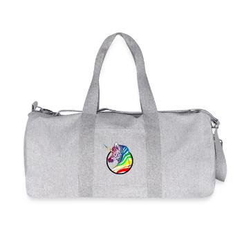 Licorne arc-en-ciel Zèbre - Sac de sport en toile recyclée Stanley/Stella - gris chiné - Devant