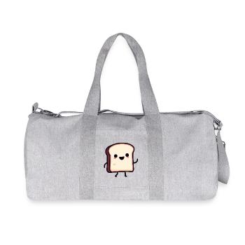 Toasty Buddy : La tranche souriante - Sac de sport en toile recyclée Stanley/Stella - gris chiné - Devant