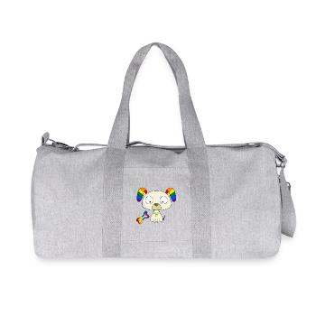 Regenbogen-Welpe - Recycelte Canvas-Sporttasche von Stanley/Stella - Grau meliert - Vorne