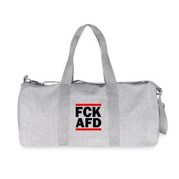 Fuck afd - Sac de sport en toile recyclée Stanley/Stella - gris chiné - Devant