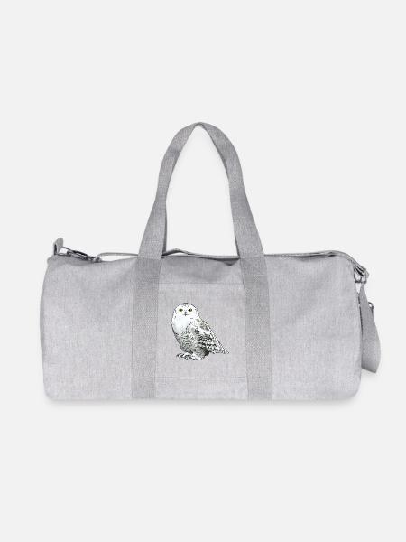 Schneeeule weiss - Recycelte Canvas-Sporttasche von Stanley/Stella - Grau meliert