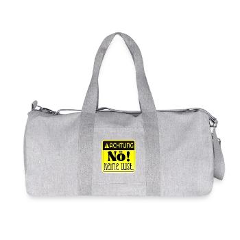ACHTUNG - KEINE LUST NÖ - Recycelte Canvas-Sporttasche von Stanley/Stella - Grau meliert - Vorne