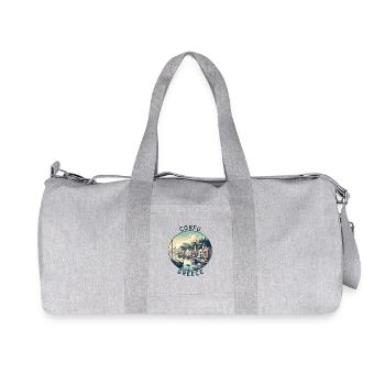 Design de voyage à Corfou en Grèce - Sac de sport en toile recyclée Stanley/Stella - gris chiné - Devant