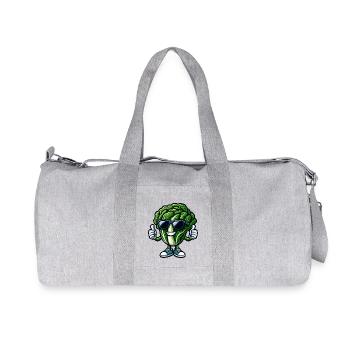 Salade de laitue végétalienne fraîche avec lunettes de soleil - Sac de sport en toile recyclée Stanley/Stella - gris chiné - Devant