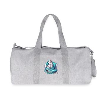 Offizielles Kuschelshirt Lama Lamas Geschenk - Recycelte Canvas-Sporttasche von Stanley/Stella - Grau meliert - Vorne