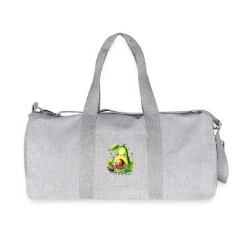 Happy Avocado son design AvocaDo - Sac de sport en toile recyclée Stanley/Stella - gris chiné - Devant