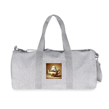 Ghost in the Teapot: Spooky Fun for Halloween - Recycled Canvas Sports Bag by Stanley/Stella - heather grey - Front