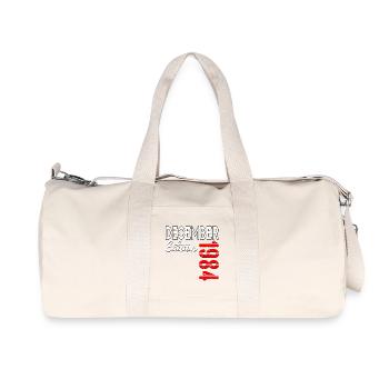 42nd BIRTHDAY DECEMBER 1984 - Recycled Canvas Sports Bag by Stanley/Stella - natural - Front