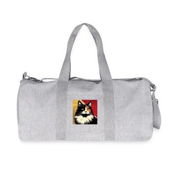 Catégorie 1 2 - Sac de sport en toile recyclée Stanley/Stella - gris chiné - Devant