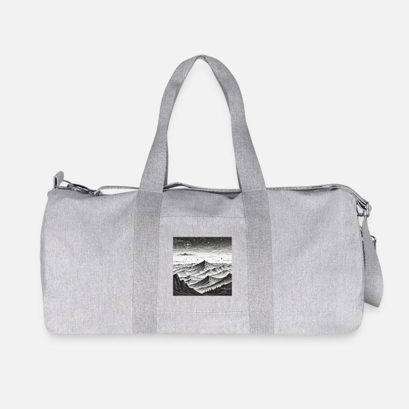 Stille Berglandschaft Sternenkreis - Recycelte Canvas-Sporttasche von Stanley/Stella - Grau meliert