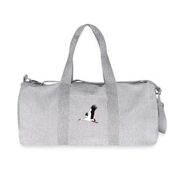 flying stork - Recycled Canvas Sports Bag by Stanley/Stella - heather grey - Front