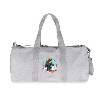 Cats Skiers / Skiers Cat - Recycled Canvas Sports Bag by Stanley/Stella - heather grey - Front
