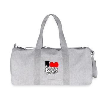 Bingo, Jeu de bingo, Jeux d’argent, J’aime (25) - Sac de sport en toile recyclée Stanley/Stella - gris chiné - Devant