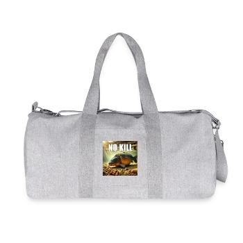 Carpe cuire qui déguste ses bouillettes - Sac de sport en toile recyclée Stanley/Stella - gris chiné - Devant