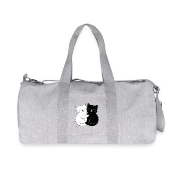 Süße Katzen – schlicht & stilvoll - Recycelte Canvas-Sporttasche von Stanley/Stella - Grau meliert - Vorne