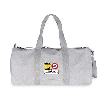 40th birthday, over 40 no reason to .......... - Recycled Canvas Sports Bag by Stanley/Stella - heather grey - Front