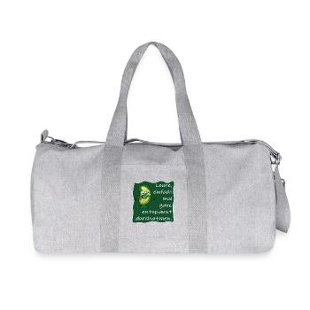 GEWÜRZGURKE GURKE ENTSPANNUNG YOGA ATMUNG - Recycelte Canvas-Sporttasche von Stanley/Stella - Grau meliert - Vorne