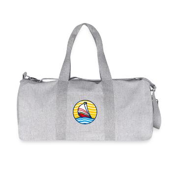 Minimal Sunset Sailboat II - Recycled Canvas Sports Bag by Stanley/Stella - heather grey - Front