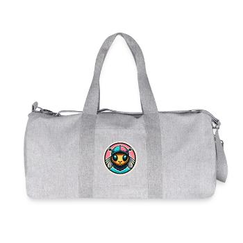 Bee with cap in pastel colors - Recycled Canvas Sports Bag by Stanley/Stella - heather grey - Front