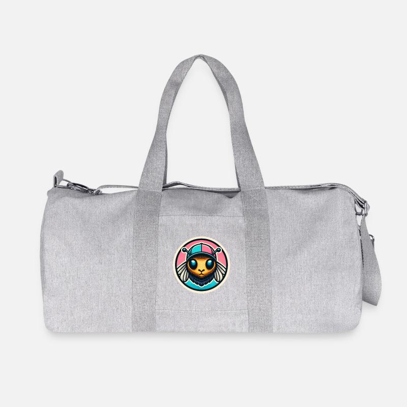 Biene mit Kappe in Pastellfarben - Recycelte Canvas-Sporttasche von Stanley/Stella - Grau meliert