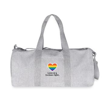 Love is a Human Right – Pride Herz - Recycelte Canvas-Sporttasche von Stanley/Stella - Grau meliert - Vorne