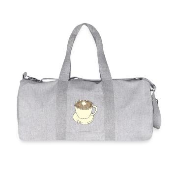 coffee cup - Recycled Canvas Sports Bag by Stanley/Stella - heather grey - Front