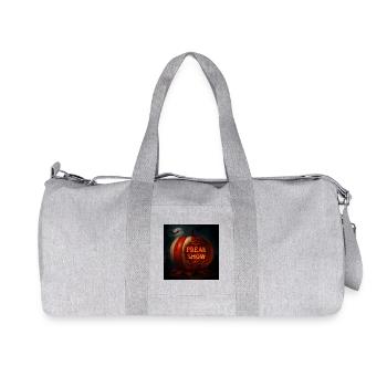 Halloween Pumpkin Gift - Recycled Canvas Sports Bag by Stanley/Stella - heather grey - Front