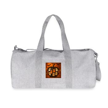 Spooky Pumpkin Ghosts Halloween Gift - Recycled Canvas Sports Bag by Stanley/Stella - heather grey - Front