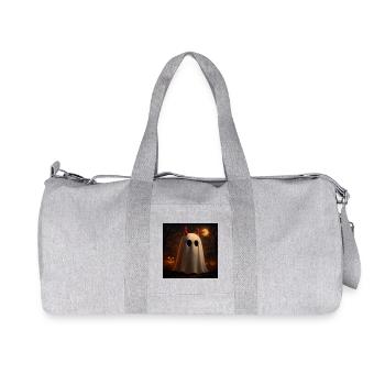 Spooky Devil Ghosts Halloween Gift - Recycled Canvas Sports Bag by Stanley/Stella - heather grey - Front