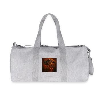 Cadeau d’Halloween effrayant de squelette de chat - Sac de sport en toile recyclée Stanley/Stella - gris chiné - Devant