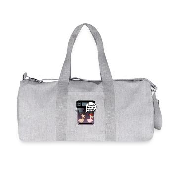 HÜHNCHEN TROUBLE KAFFEE BRÜHEN - Recycelte Canvas-Sporttasche von Stanley/Stella - Grau meliert - Vorne