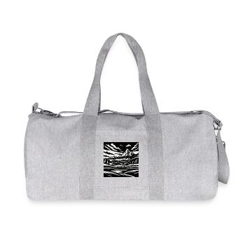 Alpine Landscape – Mountain Style Shirt - Recycled Canvas Sports Bag by Stanley/Stella - heather grey - Front