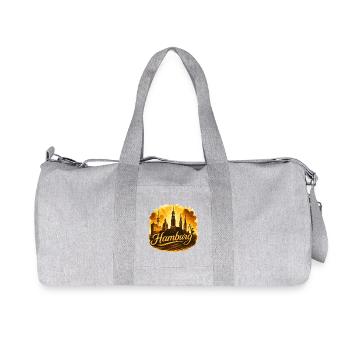 Hamburg Gold City Silhouette Golden Gift - Recycled Canvas Sports Bag by Stanley/Stella - heather grey - Front