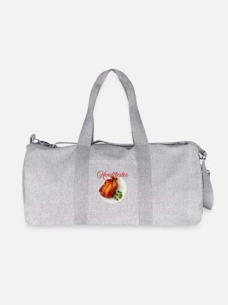 HendlHester Coq au Vin Illustration - Recycelte Canvas-Sporttasche von Stanley/Stella - Grau meliert