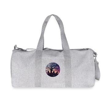 Arbre fantôme géométrique au coucher du soleil - Sac de sport en toile recyclée Stanley/Stella - gris chiné - Devant