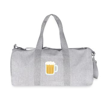 Illustration de chope de bière mousseuse - Sac de sport en toile recyclée Stanley/Stella - gris chiné - Devant