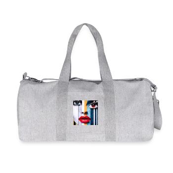 Colorful and Expressive Portrait - Recycled Canvas Sports Bag by Stanley/Stella - heather grey - Front