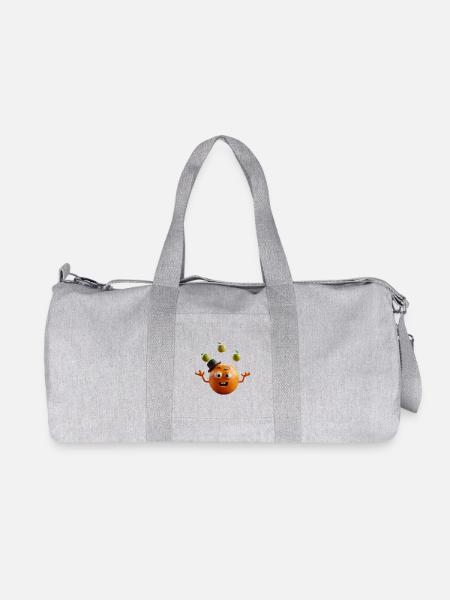 Playful orange - Recycled Canvas Sports Bag by Stanley/Stella - heather grey