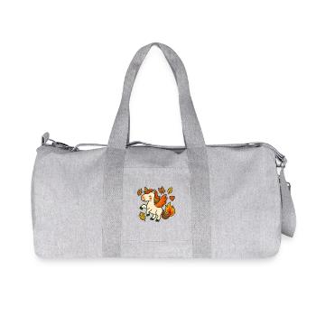 Einhorn_im_Herbst - Recycelte Canvas-Sporttasche von Stanley/Stella - Grau meliert - Vorne