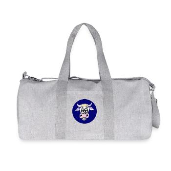 Kuh-Logo Vox Rindvieh - Recycelte Canvas-Sporttasche von Stanley/Stella - Grau meliert - Vorne