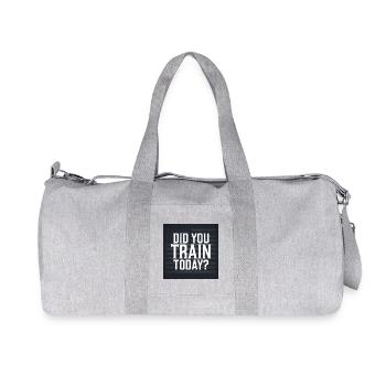 Inspirational Fitness Motivational Quote  - Recycled Canvas Sports Bag by Stanley/Stella - heather grey - Front