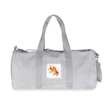 Koi Wasserfarbener Karpfen - Recycelte Canvas-Sporttasche von Stanley/Stella - Grau meliert - Vorne
