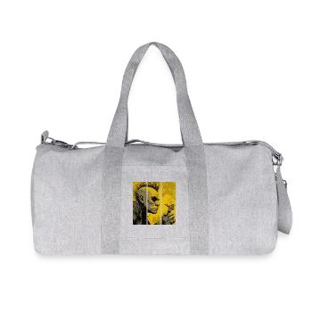 Punkrocker beobachtet Schmetterling - Recycelte Canvas-Sporttasche von Stanley/Stella - Grau meliert - Vorne