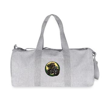 Motard loup-garou au clair de lune - Sac de sport en toile recyclée Stanley/Stella - gris chiné - Devant