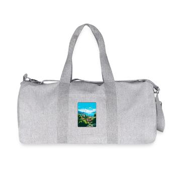 Lake Zurich Switzerland Lakeside Village Sunrise - Recycled Canvas Sports Bag by Stanley/Stella - heather grey - Front