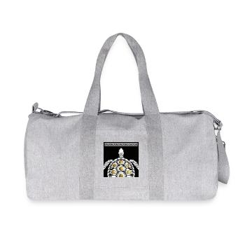 Plaque de monnaie tortue - Sac de sport en toile recyclée Stanley/Stella - gris chiné - Devant