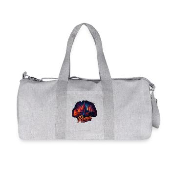 Rome Roma Capital Italy Silhouette Gift - Recycled Canvas Sports Bag by Stanley/Stella - heather grey - Front