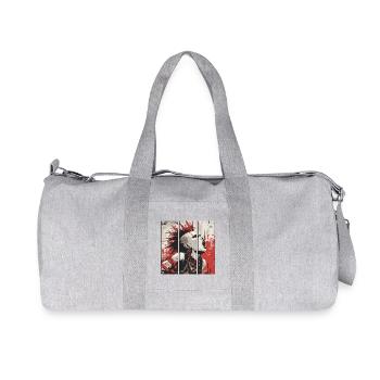 Punkrock Mädchen - Recycelte Canvas-Sporttasche von Stanley/Stella - Grau meliert - Vorne
