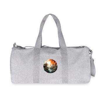 Forteresses de paysage de lune orange - Sac de sport en toile recyclée Stanley/Stella - gris chiné - Devant